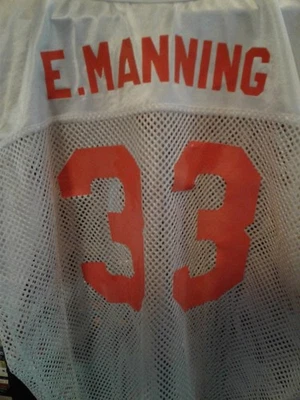 E. MANNING FOOTBALL # 33 NEW WITH TAGS SIZE MED.RAWLINGS - Image 1 of 4