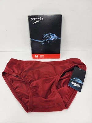 Speedo Hombres Granate Rojo Resistencia Natación Calzoncillo Traje de Baño Talla 32 Nuevo Con Etiquetas $45 Foto 1 de 4