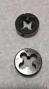 2pc 1/8" × 27NPT 1" ROUND PIPE DIE - Picture 1 of 3