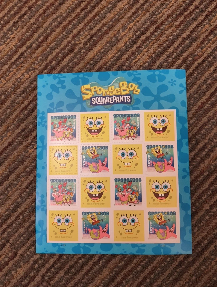 US SCOTT 6025-28 SHEET OF 16 SPONGEBOB SQUAREPANTS STAMPS FOREVER MNH - Image 1 of 1