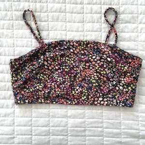 H&M Floral Crop Top Festival Cami Bralette Whimsigoth Straps Womens Small - Picture 1 of 8