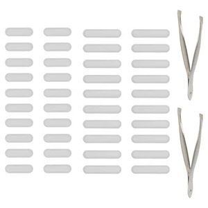 40 Pcs 0.87"/0.63"x0.2" Téléphone Antipoussière Net Autocollant Haut Parleur Housse Argent - Photo 1 sur 7