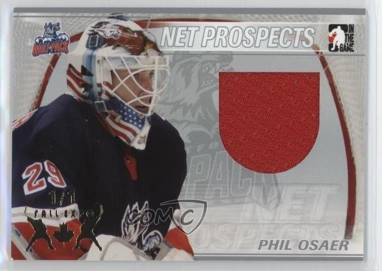 2004-05 ITG Heroes and Prospects Net Silver Fall Expo 1/1 Phil Osaer #NP-29 2a8 - Image 1 of 3