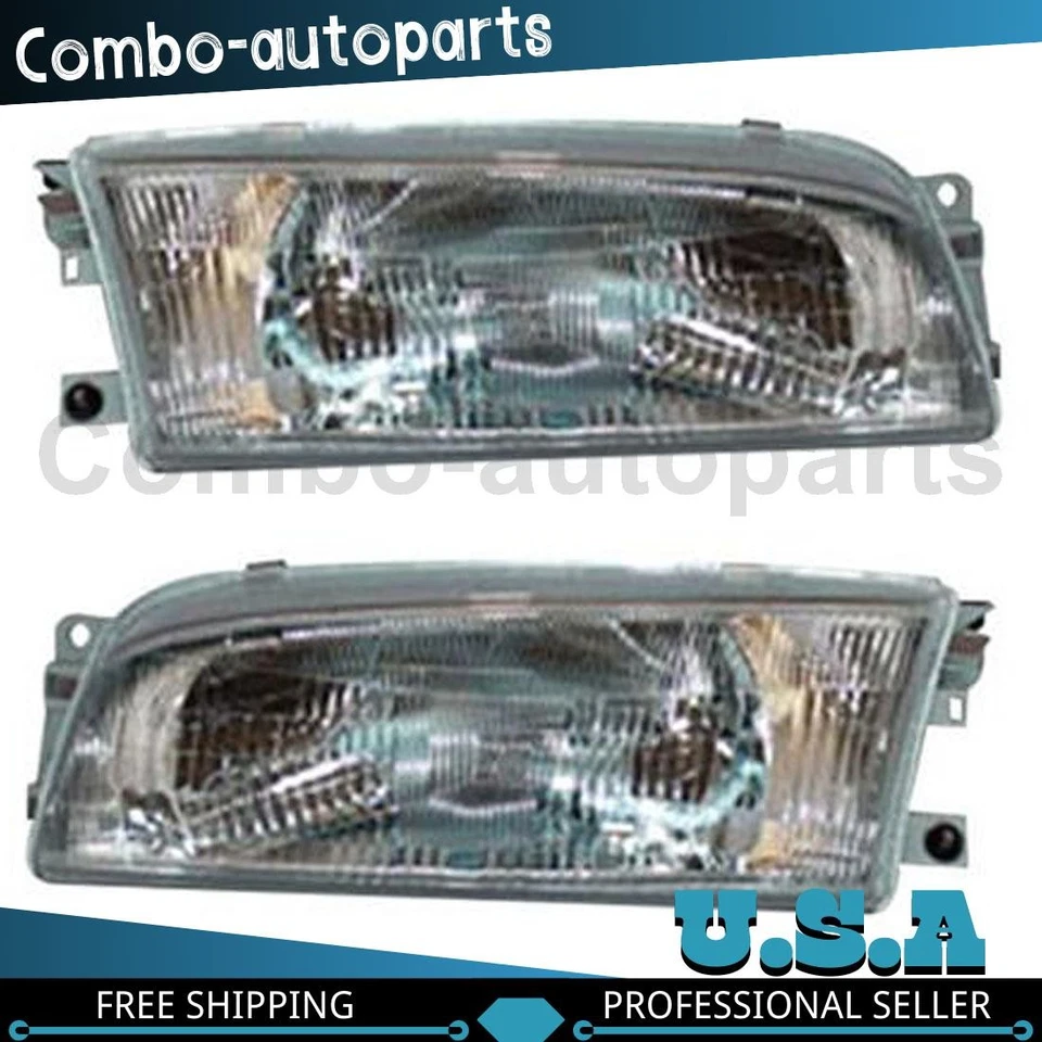 Conjunto de faros izquierdo derecho para Mitsubishi Mirage 1997-2001 Foto 1 de 3
