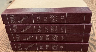 VTG Popular Mechanics Magazine, 1938 Jan-Dec 12 issues, Bound in 4 Volumes - Image 1 of 2