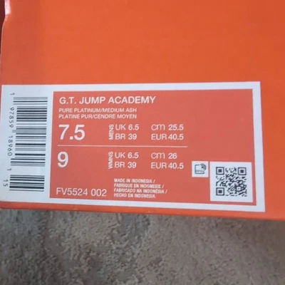 Nike G.T Jump Academy Pure Platinum Basketball Shoes FV5524-002 Mens Size 7.5 - Image 1 of 4