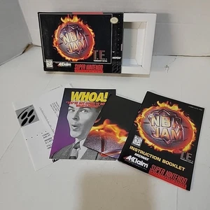 NBA Jam TE Tournament Edition Super Nintendo SNES Box & Inserts, Poster  - Picture 1 of 6