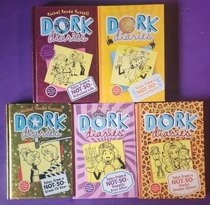 Dork Diaries Lot Of 5 By Rachel Renee Russell Hardcover Books Volumes 1,3, 7-9 - Picture 1 of 15