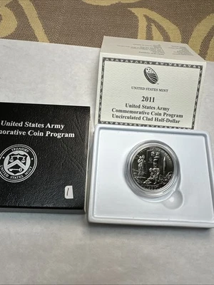 2011-D United States Army Commemorative Uncirculated  Half Dol.COA in OGP Clad - Image 1 of 4