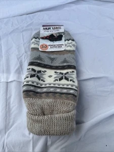 NWT-Women’s Muk Luks Thermal Slipper Socks, Tog Rating 3.0, Shoe Size 6-10 - Picture 1 of 6