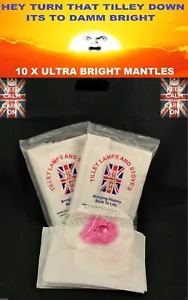 TILLEY LAMP MANTLES x 10 PRESSURE LAMP MANTLE VAPALUX SPARE PARTS SERVICE KIT - Picture 1 of 3