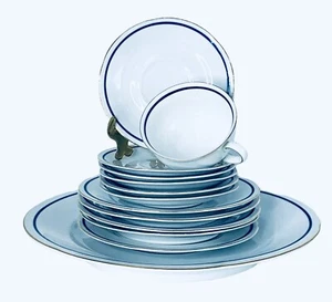 Antique Winterling SAPHIRE Wigsap Oscar Schaller White Blue Dinnerware CHOICE - Picture 1 of 11