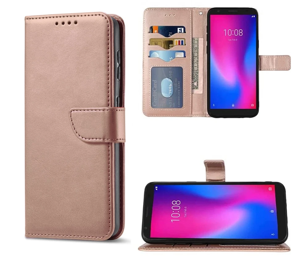 FOR Sharp Rouvo V FIH STTM21VAPP Wallet Pouch Case Phone Cover + Tempered Glass - Image 1 of 1