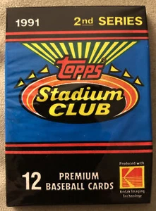 1991 Topps Stadium Club Baseball Pack Terry Pendleton Braves Bill Swift Mariners - Picture 1 of 2