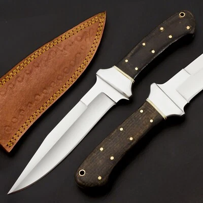 Cuchillo de caza RaB hecho a mano Full Tang D2 herramienta de combate de acero, lucha militar Foto 1 de 4