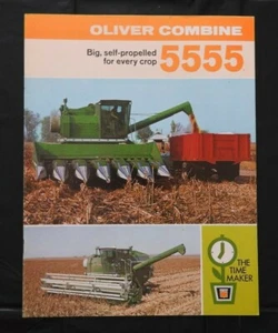 1969 "THE OLIVER 5555 SELF-PROPELLED COMBINE" SALES CATALOG BROCHURE VERY NICE - Picture 1 of 7