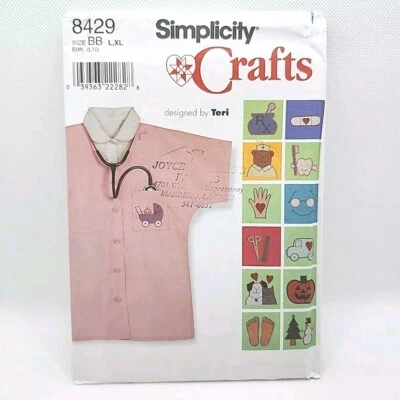 Blusa esfoliante Simplicity Crafts 8429 e apliques padrão de costura tamanho G-XL sem cortes - Imagem 1 de 4