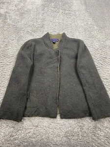 JG Hook Jacket Women XL Brown Wool Tweed Open Front Bomber Blazer Coat Vtg Money - Picture 1 of 8