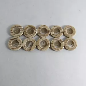 Vintage Lot Of 10 Imitation Faux Antler Sew On Buttons Resin 1 1/8" Round - Picture 1 of 6