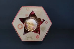 Arte en papel fundido a mano adorno navideño sol radiante diseño colina vintage 1995 con caja - Imagen 1 de 7
