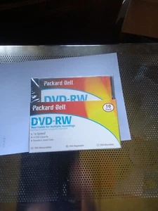 10 Pack Blank packard bell DVD-RW Re-Recordable Discs *NEW & SEALED* - Photo 1/3