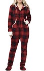Hoodie-Footie By Pajamagram Pink Plush Footed One Piece Pj Pajamas Sz XLT (NWT)