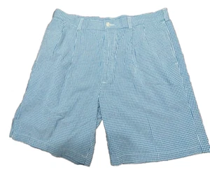 Jos. A. Bank Men's Shorts Size 36 Color Blue And White Checkered - Picture 1 of 4