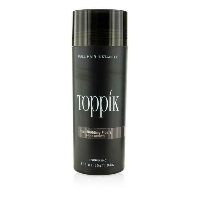 Toppik Hair Building Fibers - Black Dark Brown Medium Brown Light Brown 55g 1.94 oz Giant Dark Brown