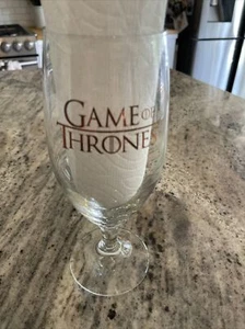 GAME OF THRONES Ommegang Brewery Gold Logo 7 3/8" Limited Edition Beer Glass - Picture 1 of 2
