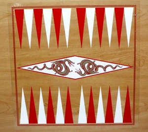 ✅ BACKGAMMON GAME BOARD DECAL - 16" SQUARE VINYL BOARD DECAL - EASY APPLY - Picture 1 of 1