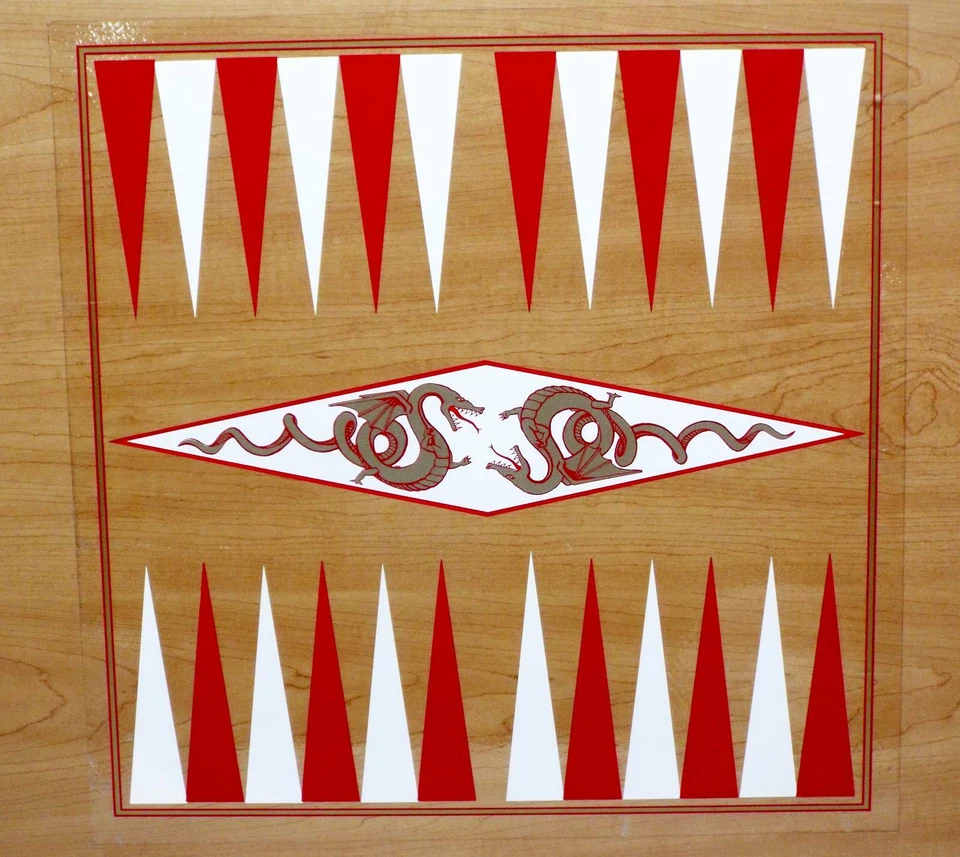 ✅ BACKGAMMON GAME BOARD DECAL - 16" SQUARE VINYL BOARD DECAL - EASY APPLY - Image 1 of 1