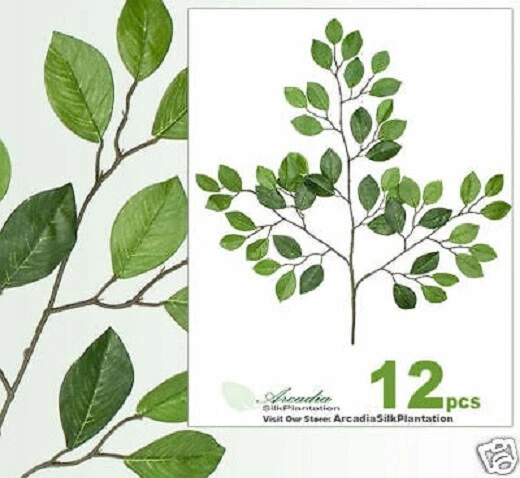 12 piezas 21" Artificial Oriental Ficus Spray 588Hoja Seda Planta Árbol Deco. Foto 1 de 1