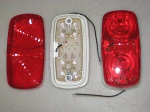 TWO (2) RED LED CLEARANCE, SIDE MARKER BULLS-EYE LIGHT, BLAZER # 539BR - Picture 1 of 1