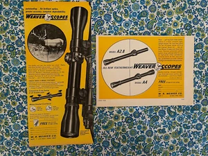 Vintage 1966 Weaver Riflescopes Print Ad 2 Ads Included - Picture 1 of 11