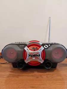 SONY XPLOD CFD-G505 Boombox Radio CD Cassette Big Bass - Picture 1 of 5