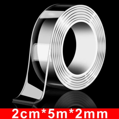 Nano Strong Clear Double Sided Grip Tape Traceless Washable Removable Adhesive - Image 1 of 4