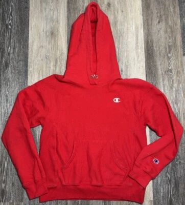 Champion Sudadera con Capucha Tejido Inverso Para Mujer Pequeña Roja Pullover Polar Foto 1 de 4