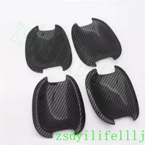 4xFor Chevrolet Malibu 2011-14 Left Right Door Handle Bowl ABS Carbon Fiber Trim - Foto 1 di 2