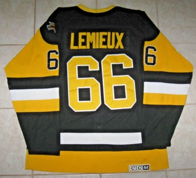 Camiseta deportiva Reebok #66 Mario LEMIEUX PINGÜINOS de Pittsburgh réplica, talla 52/XL para hombre Foto 1 de 2