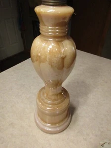 Vintage Aladdin Alacite Electric Table Lamp Base in Peach Luster - Picture 1 of 11