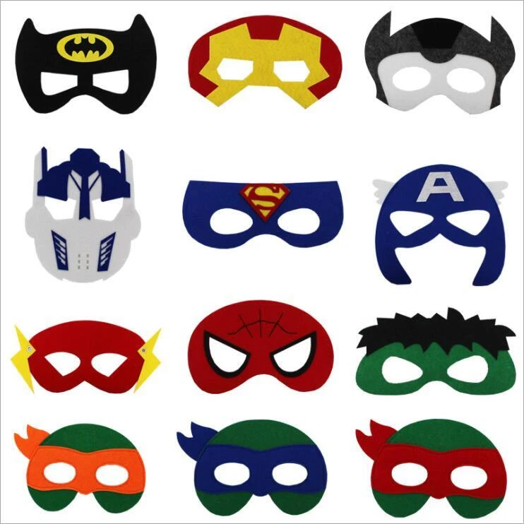 SET OF 4 EYE MASKS BATMAN SPIDERMAN CAPTAIN AMERICA KIDS PARTY COSTOME ROLEPLAY - Image 1 of 1