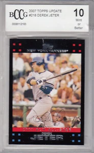 2007 Topps Update American League All Star Derek Jeter Yankees Card #218 BCCG 10 - Picture 1 of 4