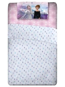 Disney Frozen Twin Bettwäsche Set Anna & Elsa Mikrofaser Bettwäsche, Rosa Lila - Bild 1 von 3