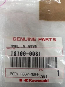 NEW Genuine 2008-2014 Kawasaki KFX450R Slip-On Muffler #18100-0081 - Picture 1 of 3
