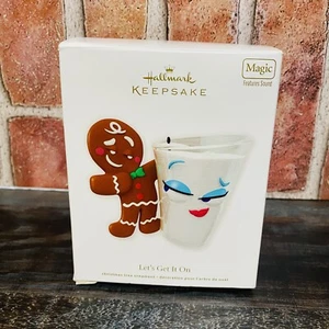 Let’s Get It On Hallmark Ornament Gingerbread Man With Milk Magic Sound 2012 - Picture 1 of 5
