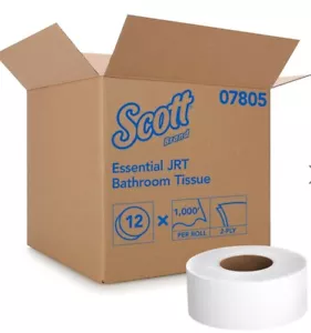 SCOTT Jr. Commercial 07805 2-Ply Jumbo Toilet Paper - 12 Rolls - Picture 1 of 10