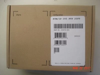 263474-B24 HP KIT DE 4) 286595-001 20FT CAT5 CABLES KVM/IP ROHS ¡NUEVO EN CAJA HP! Foto 1 de 4