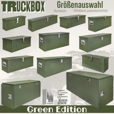 Auswahl Deichselbox Werkzeugkasten Truckbox Alu Box Transportbox Grün Trucky - Bild 1 von 4