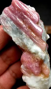 89g 1 PIEZA Cristal de cuarzo turmalina roja natural racimo mineral muestra q767 - Imagen 1 de 7