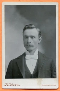 Cedar Rapids, IA, Portrait of a Young Man, by Kilborn, circa 1890s - Picture 1 of 2